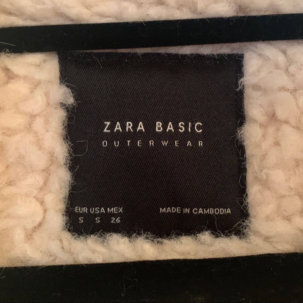 Zara Basic - Suede Aviator Jacket - Small - image 3